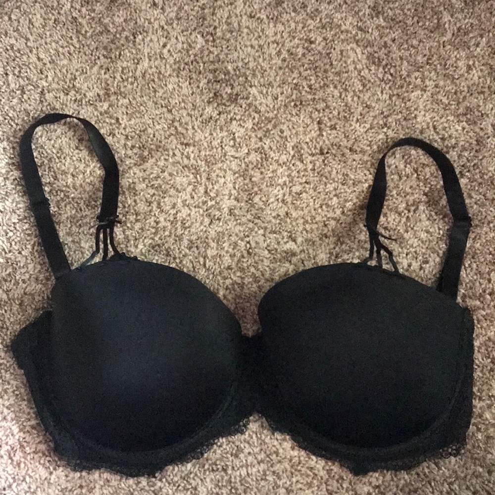 black bra with bow details